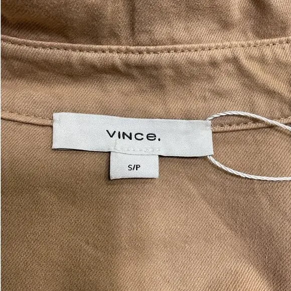 Vince Cotton Twill Beige Overshirt Jacket Size S - Picture 4 of 5